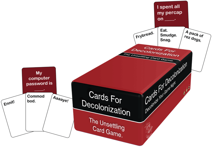 Cards for Decolonization: The Unsettling Card Game by Native Teaching Aids 