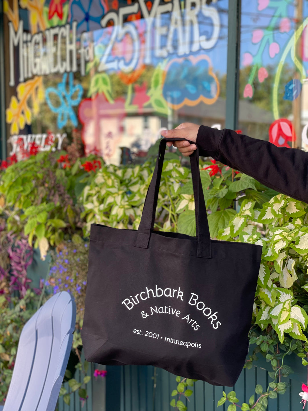 Ojibwe Floral XL Tote Bag