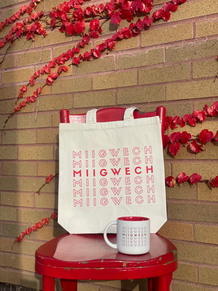 Miigwech Tote Bag with Mug