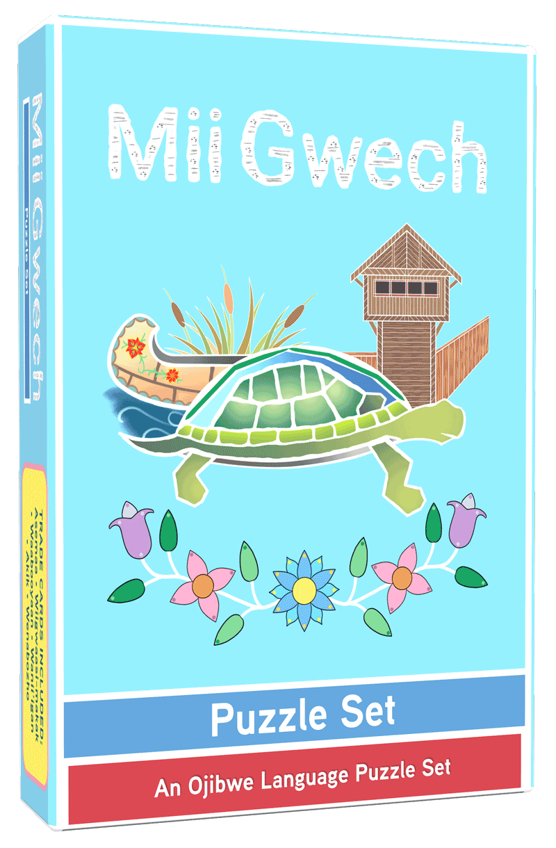 Miigwech Blue Puzzle Set by Nashke Native Games